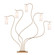 Caspian Five Light Floor Lamp in Aged Brass (45|H0019-11537)