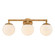 Gillian Three Light Vanity in Natural Brass (45|90082/3)