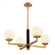 Gillian Four Light Chandelier in Natural Brass (45|90063/4)