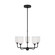 Emile Five Light Chandelier in Midnight Black (1|GLC1085MBK)