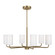 Rhett Six Light Chandelier in Satin Brass (1|GLC1026SB)
