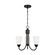 Seville Three Light Chandelier in Midnight Black (1|3120203-112)