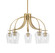Cavella Five Light Chandelier in New Age Brass (200|3925-NAB-210)