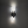 Kilt LED Wall Sconce in Black (281|WS-44416-30-BK)