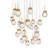 Double Bubble LED Pendant in Aged Brass (281|PD-82025S-AB)