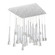 Quill LED Chandelier in Chrome (34|PD-59425S-CH)