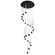 Quill LED Chandelier in Black (34|PD-59421R-BK)