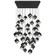 Ice Cube LED Chandelier in Black (34|PD-29341S-BK)