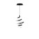 Whirl LED Mini Pendant in Black (34|PD-19408-40-BK)