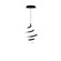 Whirl LED Mini Pendant in Black (34|PD-19408-30-BK)