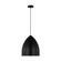 Huron One Light Pendant in Midnight Black (454|DJP1161MBK)