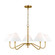 Eldon Five Light Chandelier in Satin Brass (454|DJC1205SB) Eldon Five Light Chandelier in Satin Brass (454|DJC1205SB)