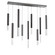 Axis LED Chandelier in Graphite (404|PLB0097-09-GP-GC-C01-L1)