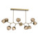 Luna LED Chandelier in Gilded Brass (404|PLB0095-BC-GB-ZB-001-L3)