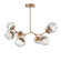 Luna LED Chandelier in Novel Brass (404|PLB0095-BB-NB-ZC-001-L3)