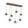 Cabochon LED Chandelier in Burnished Bronze (404|PLB0093-07-BB-MC-C01-L3)