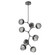 Luna LED Chandelier in Graphite (404|CHB0095-VB-GP-ZS-001-L1)