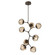 Luna LED Chandelier in Flat Bronze (404|CHB0095-VB-FB-GB-001-L3)