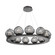 Luna LED Chandelier in Graphite (404|CHB0095-0C-GP-FS-CA1-L1)