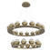 Cabochon LED Chandelier in Gilded Brass (404|CHB0093-2B-GB-MC-CA1-L3)