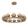 Cabochon LED Chandelier in Novel Brass (404|CHB0093-0C-NB-MC-CA1-L1)