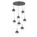 Cabochon LED Chandelier in Graphite (404|CHB0093-08-GP-MC-C01-L3)