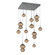 Mesa LED Chandelier in Gunmetal (404|CHB0089-12-GM-B-C01-L3)