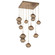 Mesa LED Chandelier in Novel Brass (404|CHB0089-09-NB-B-C01-L3)