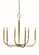 Manhattan Six Light Chandelier in Brushed Brass (8|5876 BR)