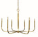 Manhattan Six Light Chandelier in Brushed Brass (8|5874 BR)