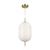 Vita One Light Pendant in White, Brass (78|AC10631BR)