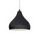 Radiance One Light Pendant in Gloss Black w/ Matte White (102|CER-6560-BKMT-MBLK-BEIG-TWST)