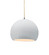 Radiance LED Pendant in Gloss White (outside and inside of fixture) (102|CER-6530-WTWT-NCKL-RIGID-LED1-700)