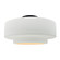 Radiance One Light Semi-Flush Mount in Gloss White (outside and inside of fixture) (102|CER-6365-WTWT-MBLK)