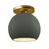 Radiance One Light Semi-Flush Mount in Pewter Green (102|CER-6353-PWGN-BRSS)
