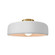 Radiance One Light Semi-Flush Mount in Gloss White (102|CER-6343-WHT-BRSS)