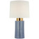 Xian LED Table Lamp in Polar Blue Crackle and Soft Brass (268|BBL 3638PBC/SB-L)