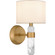 Kimberly One Light Wall Sconce in Brushed Weathered Brass (10|KMB8707BWS)