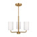 Rhett Three Light Chandelier in Satin Brass (1|GLC1003EN3/SB)