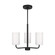 Rhett One Light Chandelier in Midnight Black (1|GLC1003EN3/MBK)