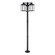 Nyack Three Head Outdoor Post Light in Black with Brushed Nickel (107|20597-04)