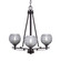 Uptowne Three Light Chandelier in Dark Granite (200|323-DG-5112)