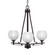 Uptowne Three Light Chandelier in Dark Granite (200|323-DG-5110)