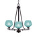 Uptowne Three Light Chandelier in Dark Granite (200|323-DG-4625)