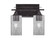 Uptowne Two Light Bathroom Lighting in Dark Granite (200|132-DG-542)