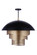 Sculptural Statement Pendants LED Pendant in Flat Black/Matte Gold (46|P1011FBMG-LED)