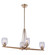 Guiding Star Four Light Island Linear Chandelier in Satin Brass (46|57374-SB)