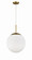 Gaze One Light Pendant in Satin Brass (46|56893-SB-WG)