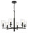 Hailie Six Light Chandelier in Flat Black (46|55626-FB)
