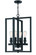 Chicago Four Light Foyer Pendant in Flat Black (46|53134-FB)